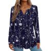 image:imageZeagoo Womens Long Sleeve Tops 2026 V Neck Pleated Shirts Dressy Casual Tunic Blouses Loose Fit Fall Fashion ClothesSf180