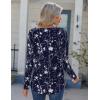 image:imageZeagoo Womens Long Sleeve Tops 2026 V Neck Pleated Shirts Dressy Casual Tunic Blouses Loose Fit Fall Fashion ClothesSf180