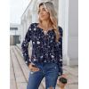 image:imageZeagoo Womens Long Sleeve Tops 2026 V Neck Pleated Shirts Dressy Casual Tunic Blouses Loose Fit Fall Fashion ClothesSf180