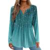 image:imageZeagoo Womens Long Sleeve Tops 2026 V Neck Pleated Shirts Dressy Casual Tunic Blouses Loose Fit Fall Fashion ClothesXh363