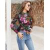 image:imageZeagoo Womens Mesh Long Sleeve Tops Mock Neck Going Out See Through Shirts Sexy Sheer Blouses Clubwear SXXLWf138