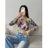 image:imageZeagoo Womens Mesh Long Sleeve Tops Mock Neck Going Out See Through Shirts Sexy Sheer Blouses Clubwear SXXLWf146