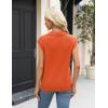 image:imageZeagoo Womens Sleeveless Sweaters Vest V Neck Lightweight Knit Pullover Sweater Dressy Summer TopsOrange