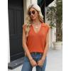 image:imageZeagoo Womens Sleeveless Sweaters Vest V Neck Lightweight Knit Pullover Sweater Dressy Summer TopsOrange
