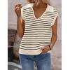 image:imageZeagoo Womens Sleeveless Sweaters Vest V Neck Lightweight Knit Pullover Sweater Dressy Summer TopsTw467