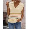 image:imageZeagoo Womens Sleeveless Sweaters Vest V Neck Lightweight Knit Pullover Sweater Dressy Summer TopsTw534