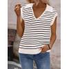 image:imageZeagoo Womens Sleeveless Sweaters Vest V Neck Lightweight Knit Pullover Sweater Dressy Summer TopsTw679