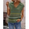 image:imageZeagoo Womens Sleeveless Sweaters Vest V Neck Lightweight Knit Pullover Sweater Dressy Summer TopsTw685