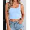 image:imageZeagoo Womens Square Neck Sleeveless Crop Tops 2026 Cute Double Layer Casual Slim Fit Trendy Tank TopsLight Blue