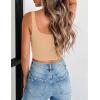 image:imageZeagoo Womens Square Neck Sleeveless Crop Tops 2026 Cute Double Layer Casual Slim Fit Trendy Tank TopsNude