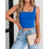 image:imageZeagoo Womens Square Neck Sleeveless Crop Tops 2026 Cute Double Layer Casual Slim Fit Trendy Tank TopsRoyal Blue