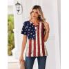 image:imageZeagoo Womens Summer Tops V Neck Short Sleeve Shirts Dressy Casual Blouse Spring Vacation Tshirts ClothesGq38