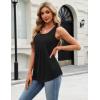 image:imageZeagoo Womens Tank Tops Sleeveless Pleated Crew Neck Summer Tunic Tops Dressy Loose Fit Business Casual Blouses 2026 Black