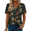 image:imageZeagoo Womens Tops Short Sleeve V Neck Tee Shirts Cute Dressy Casual Clothing Business Work BlouseMaple Leaf Wf157