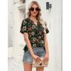 image:imageZeagoo Womens Tops Short Sleeve V Neck Tee Shirts Cute Dressy Casual Clothing Business Work BlouseMaple Leaf Wf157