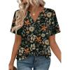 image:imageZeagoo Womens Tops Short Sleeve V Neck Tee Shirts Cute Dressy Casual Clothing Business Work BlouseMaple Leaf Wf157