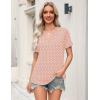 image:imageZeagoo Womens Tops Short Sleeve V Neck Tee Shirts Cute Dressy Casual Clothing Business Work BlousePink Polka Dots Jh1
