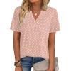 image:imageZeagoo Womens Tops Short Sleeve V Neck Tee Shirts Cute Dressy Casual Clothing Business Work BlousePink Polka Dots Jh1
