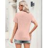 image:imageZeagoo Womens Tops Short Sleeve V Neck Tee Shirts Cute Dressy Casual Clothing Business Work BlousePink Polka Dots Jh1