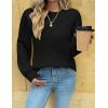 image:imageZeagoo Womens Sweaters 2026 Fashion Fall Tops Crew Neck Long Sleeve Knit Pullover Sweater SXXLAll Black