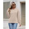 image:imageZeagoo Womens Sweaters 2026 Fashion Fall Tops Crew Neck Long Sleeve Knit Pullover Sweater SXXLGray