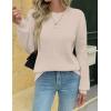 image:imageZeagoo Womens Sweaters 2026 Fashion Fall Tops Crew Neck Long Sleeve Knit Pullover Sweater SXXLGray