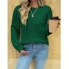 image:imageZeagoo Womens Sweaters 2026 Fashion Fall Tops Crew Neck Long Sleeve Knit Pullover Sweater SXXLLake Green