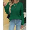 image:imageZeagoo Womens Sweaters 2026 Fashion Fall Tops Crew Neck Long Sleeve Knit Pullover Sweater SXXLLake Green