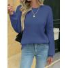 image:imageZeagoo Womens Sweaters 2026 Fashion Fall Tops Crew Neck Long Sleeve Knit Pullover Sweater SXXLNavy Blue