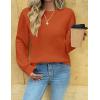 image:imageZeagoo Womens Sweaters 2026 Fashion Fall Tops Crew Neck Long Sleeve Knit Pullover Sweater SXXLOrange