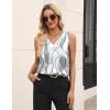 image:imageZeagoo Womens Silk Satin Tank Tops V Neck Casual Camisoles Sleeveless Business Work Blouses Dressy Summer ShirtsPjh611