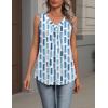 image:imageZeagoo Womens Tank Tops Summer Sleeveless Loose Fit Tops V Neck Pleated Shirts Basic Tees Dressy Casual Trendy ClothesCx329blue Square