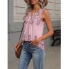 image:imageZeagoo Womens Tank Tops Summer Sleeveless Loose Fit Tops V Neck Pleated Shirts Basic Tees Dressy Casual Trendy ClothesSf190pink