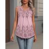 image:imageZeagoo Womens Tank Tops Summer Sleeveless Loose Fit Tops V Neck Pleated Shirts Basic Tees Dressy Casual Trendy ClothesSf190pink