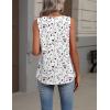 image:imageZeagoo Womens Tank Tops Summer Sleeveless Loose Fit Tops V Neck Pleated Shirts Basic Tees Dressy Casual Trendy ClothesSf224white Flower