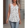image:imageZeagoo Womens Tank Tops Summer Sleeveless Loose Fit Tops V Neck Pleated Shirts Basic Tees Dressy Casual Trendy ClothesSf224white Flower