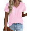 image:imageZeagoo Womens Tops Summer Casual Short Sleeve Tshirts Business Basic Spring VNeck Shirts Outfits S3XLZztz300