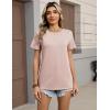 image:imageZeagoo Womens Tshirt Short Sleeve Summer Tops Crewneck Casual Basic Tee Shirts Spring Clothes Trendy OutfitCream