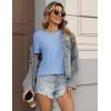 image:imageZeagoo Womens Tshirt Short Sleeve Summer Tops Crewneck Casual Basic Tee Shirts Spring Clothes Trendy OutfitLight Blue