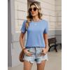image:imageZeagoo Womens Tshirt Short Sleeve Summer Tops Crewneck Casual Basic Tee Shirts Spring Clothes Trendy OutfitLight Blue