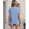 image:imageZeagoo Womens Tshirt Short Sleeve Summer Tops Crewneck Casual Basic Tee Shirts Spring Clothes Trendy OutfitLight Blue