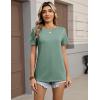 image:imageZeagoo Womens Tshirt Short Sleeve Summer Tops Crewneck Casual Basic Tee Shirts Spring Clothes Trendy OutfitLight Green