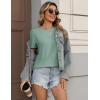 image:imageZeagoo Womens Tshirt Short Sleeve Summer Tops Crewneck Casual Basic Tee Shirts Spring Clothes Trendy OutfitLight Green