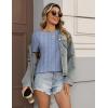image:imageZeagoo Womens Tshirt Short Sleeve Summer Tops Crewneck Casual Basic Tee Shirts Spring Clothes Trendy OutfitZ Striped Blue 273