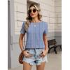 image:imageZeagoo Womens Tshirt Short Sleeve Summer Tops Crewneck Casual Basic Tee Shirts Spring Clothes Trendy OutfitZ Striped Blue 273