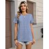 image:imageZeagoo Womens Tshirt Short Sleeve Summer Tops Crewneck Casual Basic Tee Shirts Spring Clothes Trendy OutfitZ Striped Blue 273