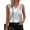 image:imageZeagoo Womens Silk Satin Tank Tops V Neck Casual Camisoles Sleeveless Business Work Blouses Dressy Summer ShirtsPjh611
