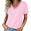 image:imageZeagoo Womens Tops Summer Casual Short Sleeve Tshirts Business Basic Spring VNeck Shirts Outfits S3XLZztz300
