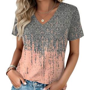 image:imageZeagoo Womens Tops Summer Casual Short Sleeve Tshirts Business Basic Spring VNeck Shirts Outfits S3XLZzjb44