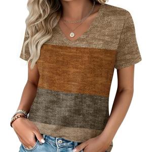 image:imageZeagoo Womens Tops Summer Casual Short Sleeve Tshirts Business Basic Spring VNeck Shirts Outfits S3XLZzjh398